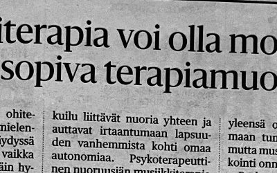 Musiikkiterapia voi olla monille nuorille sopiva terapiamuoto
